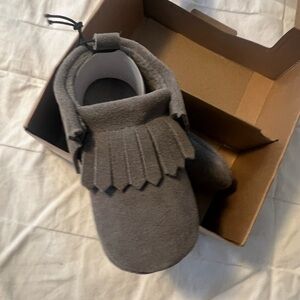 Gray Baby Moccasins